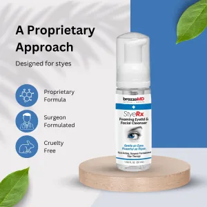 brazzoMD Stye Relief Foaming Cleanser - Soothing and Moisturizing - Help Reduce and Prevent Chalazion - 1.69 fl oz (50mL)