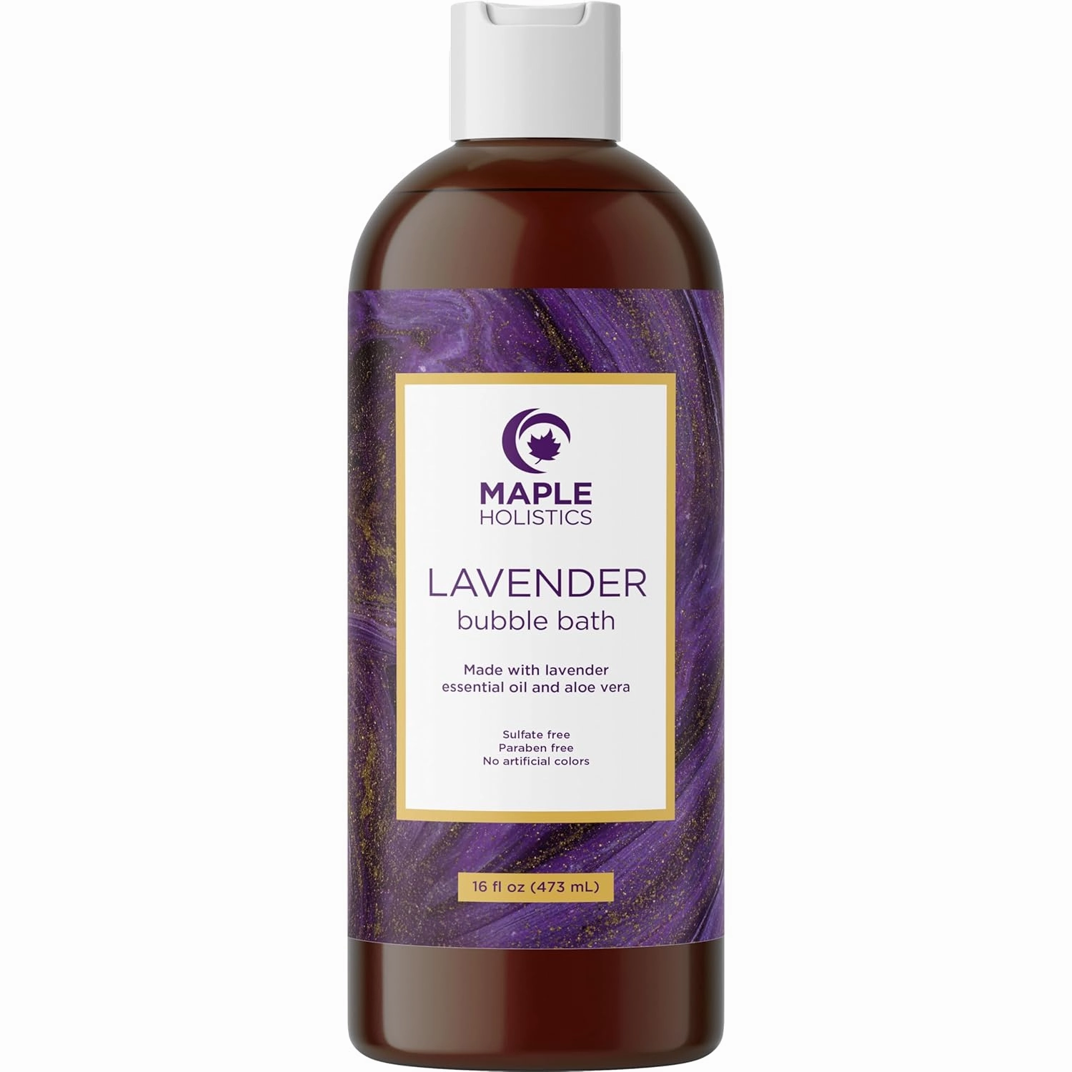 Bubble Bath for Women, Men and Teens - Lavender Hybrid, Gentle, and Safe for Sensitive Skin - With Vitamin E and Aloe Vera, 16 oz.