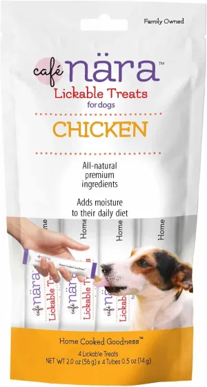 Café Nara Chicken Flavored Lickable Treats for Dogs - Pack of 6