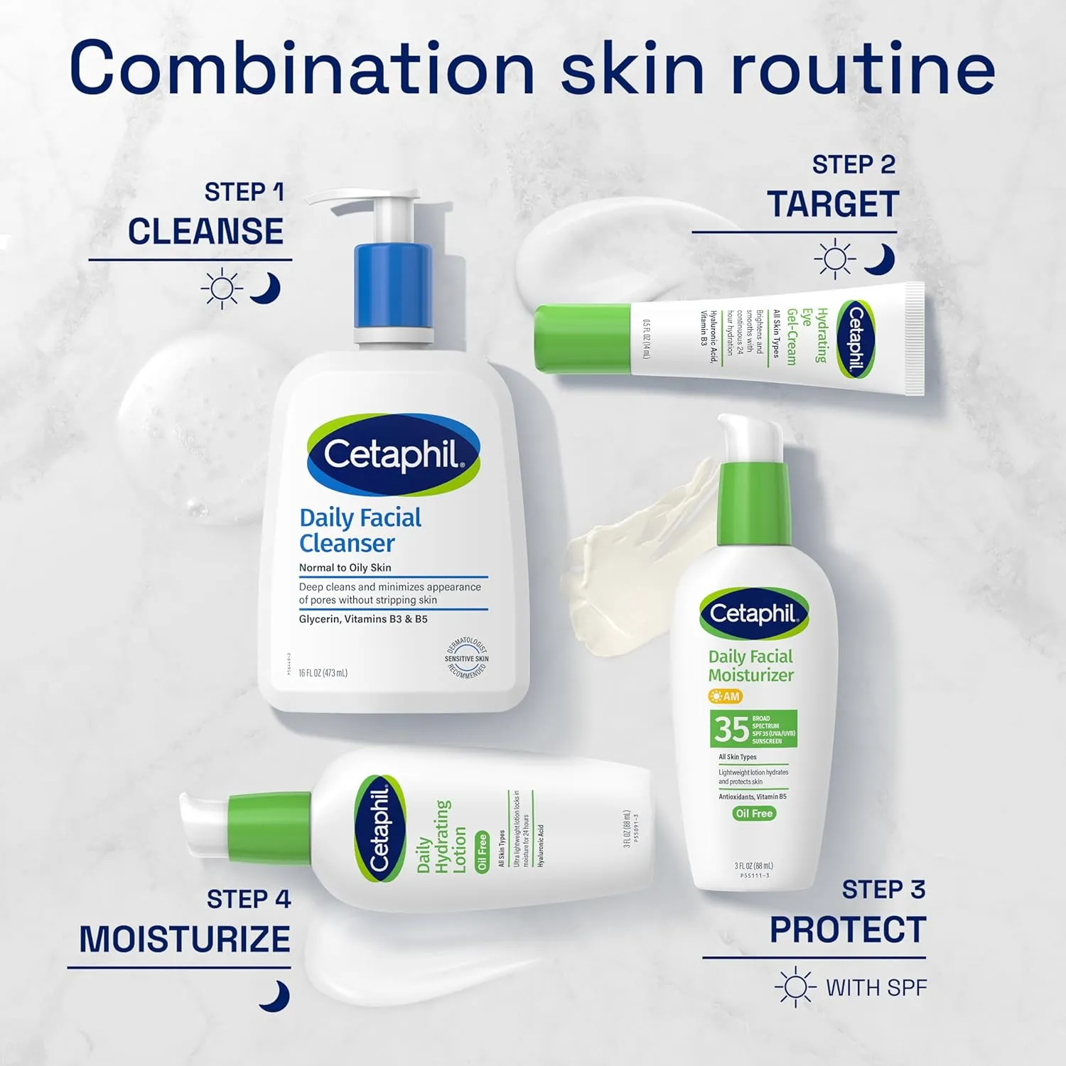 Cetaphil Face Wash, Travel Size Toiletries, Daily Facial Cleanser for Sensitive, Combination to Oily Skin, 2 oz 12 Pack, Gentle Foaming, Soap Free, Hypoallergenic