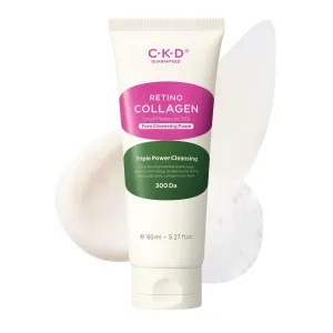 CKD Retino Collagen Pore Cleansing Foam - Gentle Hydrating Face Wash, Deeply Cleanses and Removes Makeup, Sebum & Fine Dust, Minimizes and Refines Pores, Anti-Aging, Korean Skin Care. 5.07 fl oz