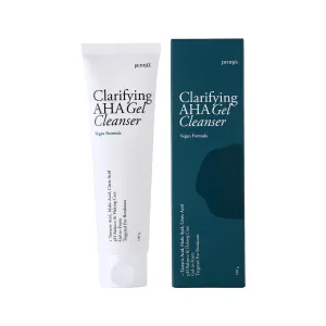 Clarifying AHA Gel Cleanser 3.38 fl. oz. (100ml) - Vegan Facial Cleansing Foam with Triple-AHA, BHA, LHA, Mild Exfoliating Cleanser, Tea Tree Leaf, Centella Asiatica, Madecassoside, Calming, Soothing