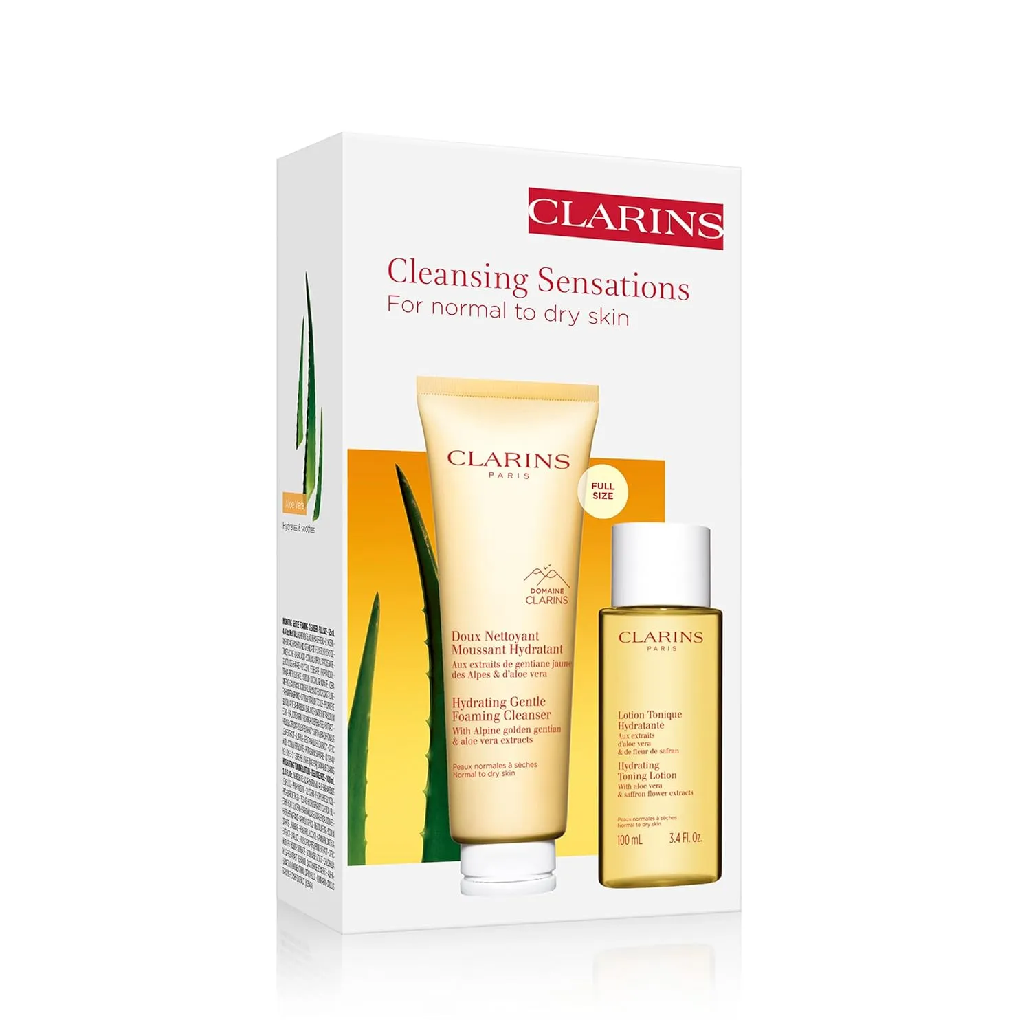 Clarins Hydrating Gentle Foaming Face Cleanser | Cleanses, Soothes, and Softens | Contains Aloe Vera to Boost Hydration | Soap-Free | SLS-Free| Normal To Dry Skin Type