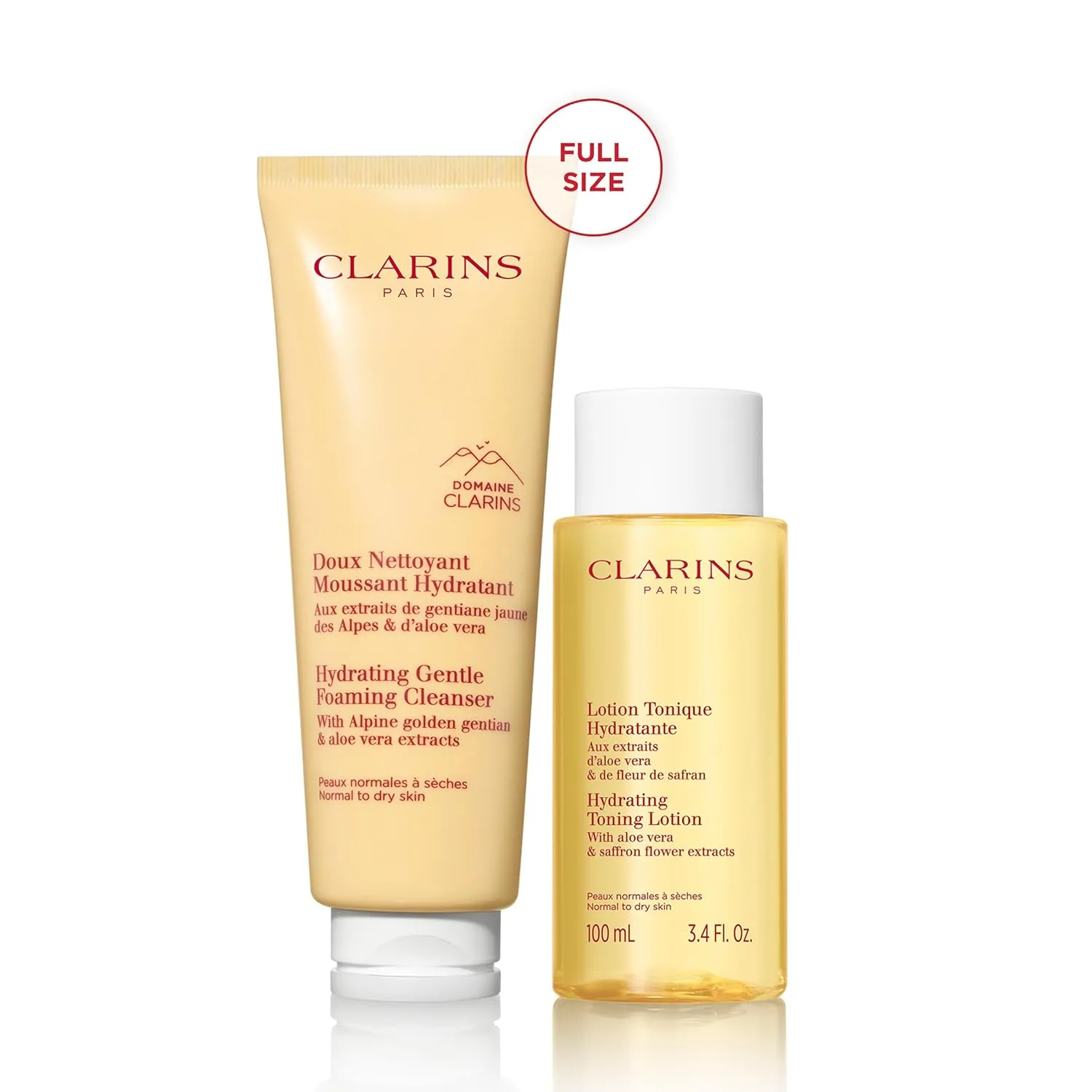 Clarins Hydrating Gentle Foaming Face Cleanser | Cleanses, Soothes, and Softens | Contains Aloe Vera to Boost Hydration | Soap-Free | SLS-Free| Normal To Dry Skin Type
