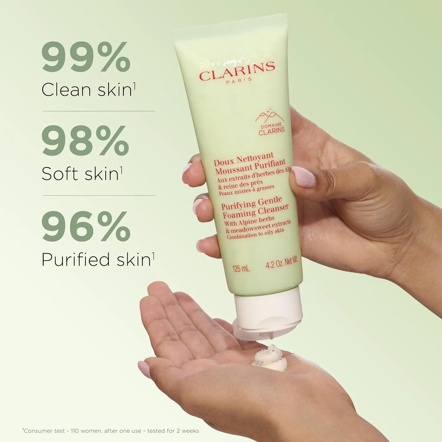 Clarins Purifying Gentle Foaming Face Cleanser | Cleanses, Purifies and Mattifies | Contains Salicylic Acid | Soap-Free | SLS-Free | Combination To Oily Skin Type