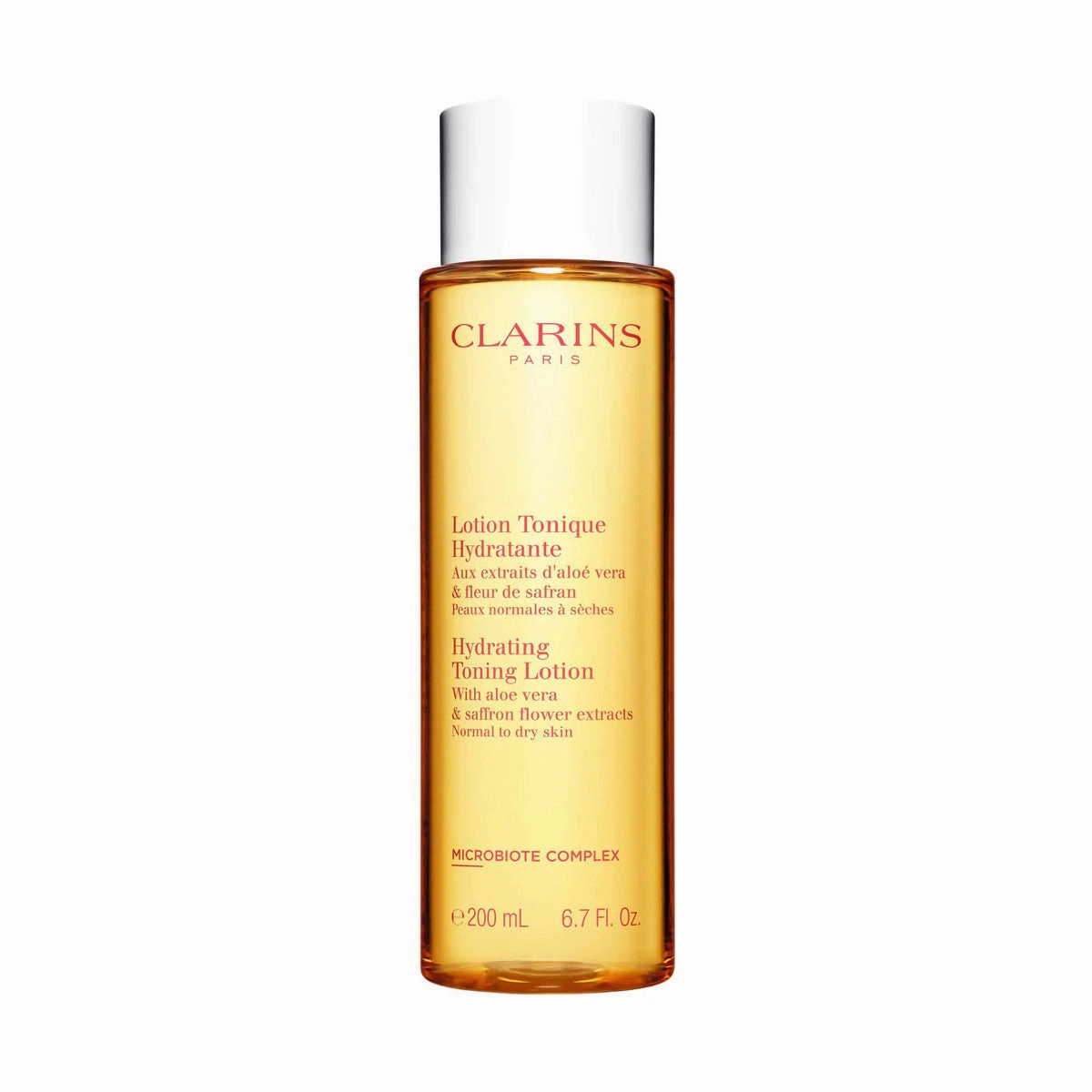 Clarins Hydrating Toning Lotion With Aloe Vera & Saffron Flower Extracts Microbiote Complex For Women 200ml