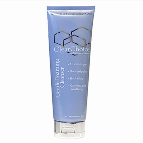 Clear Choice Gentle Foaming Cleanser - Soap-Free Foaming Cleaning Gel for Balanced, Hydrated Skin - 6 Ounces