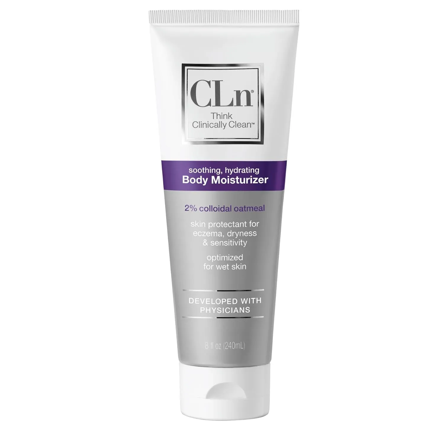 CLn® Body Moisturizer - A skin protectant delivering 2% Colloidal Oatmeal, Paraben-Free, Dye-Free & Fragrance-Free, 8 fl. oz.
