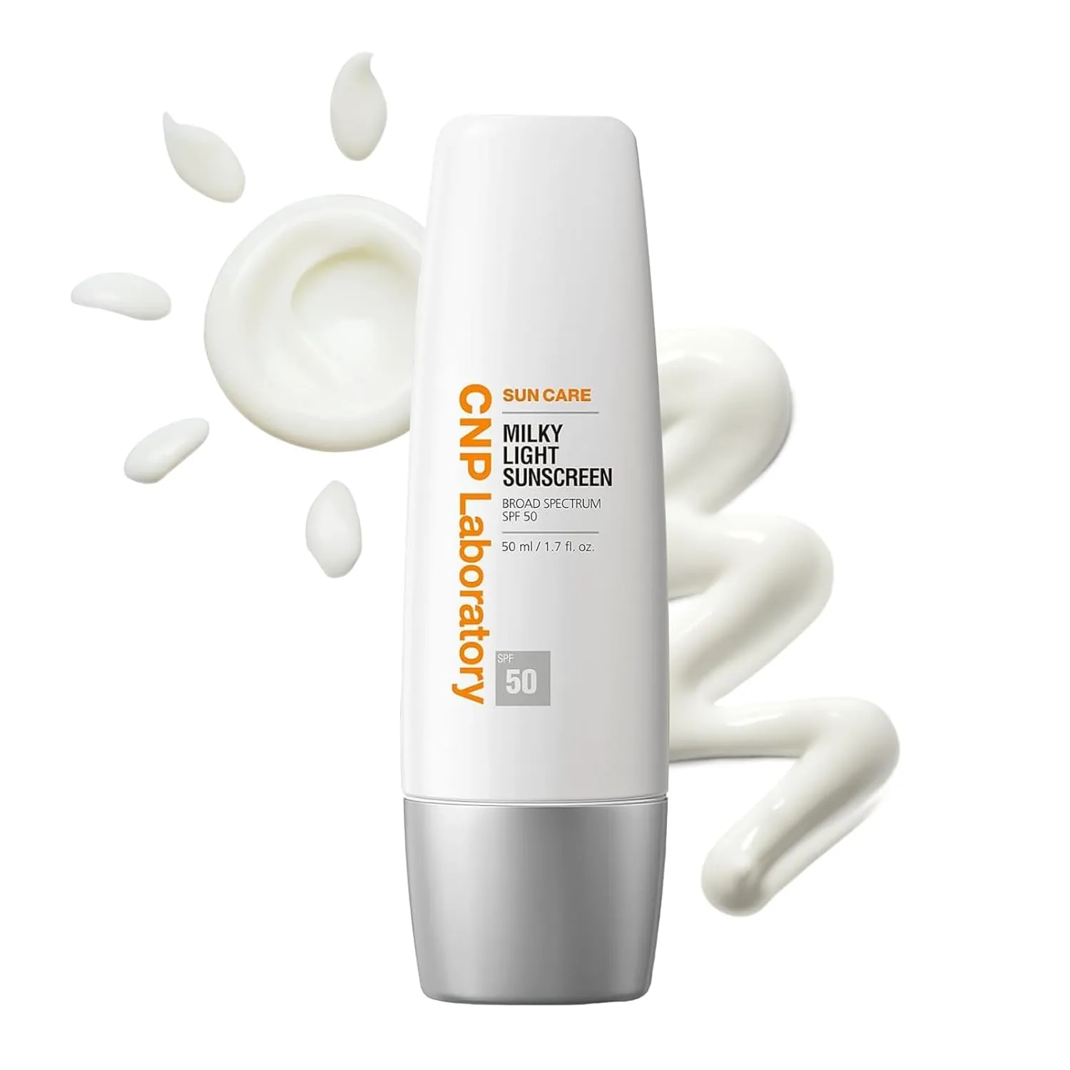 CNP Daily Milky Light Sunscreen (1.7 fl. oz.) - Broad Spectrum SPF 50 UV Protection with Niacinamide, for Face & Body, No White Cast, Fast Absorbing, Non-Greasy Finish, Gifts for Women