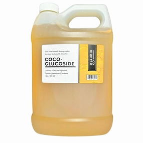 Coco Glucoside Surfactant 1 Gallon - Natural Foaming Cleanser - Plant Derived - Biodegradable - For Formulations and DIY Skin Care - For Shower Gels, Body Soap, Shampoos, Face Cleansers