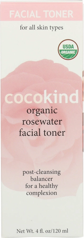 COCOKIND: Organic Rosewater Facial Toner, 120 ml