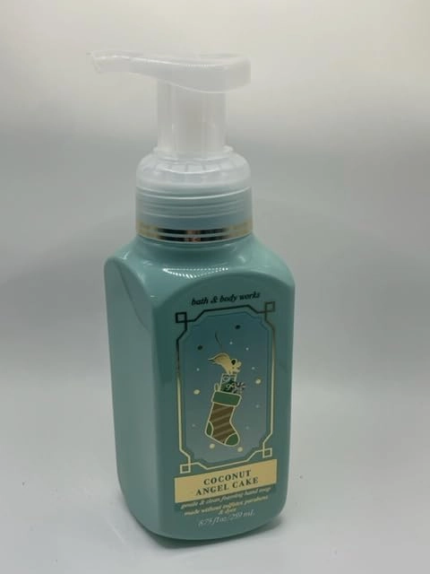 Coconut Angel Cake Gentle Foaming Hand Soap 8.75 Ounce Full Size Pump Bottle White Barn