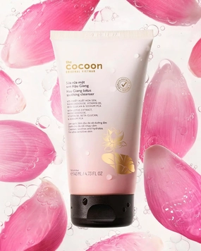 Cocoon Original Hau Giang Lotus Soothing Cleanser - Gentle Facial Wash for Sensitive Skin, Natural Lotus Extract, Hydrating & Moisturizing, Protects Moisture Barrier, 100% Vegan