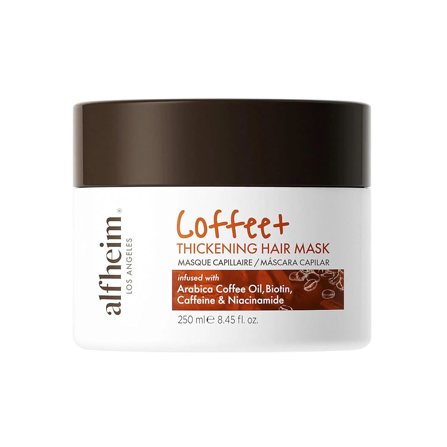 Coffee  Thickening Hair Mask | Biotin & Caffeine for Fine & Thinning Hair | Deep Conditioning & Strengthening Treatment | Moisturizes, Repairs & Adds Volume | Sulfate-Free & Color-Safe 8.45 oz