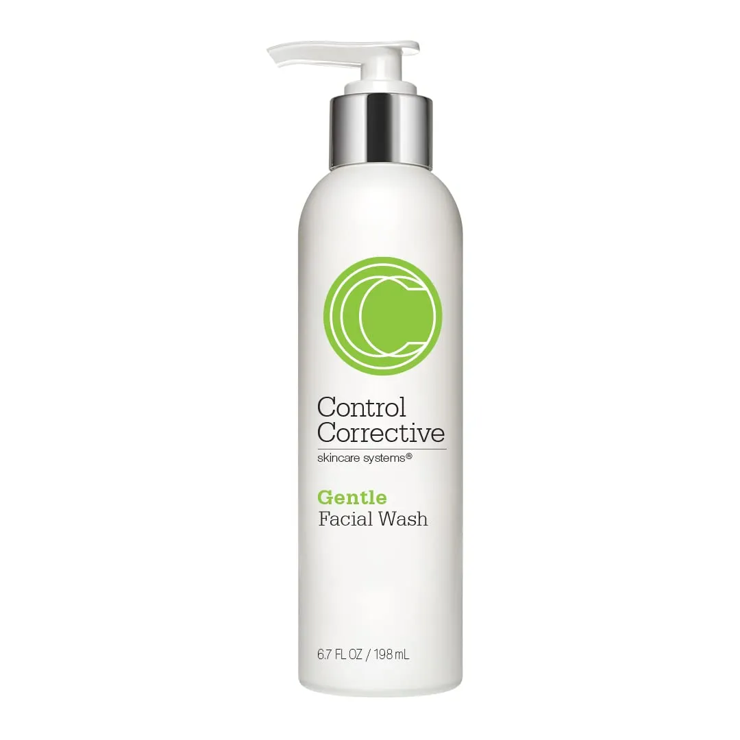 CONTROL CORRECTIVE Gentle Facial Wash, 6.7 Oz - Hydrates, Normalizes & Restores Balance, For Normal Or Combination Skin, Aloe Vera Based, Lightly Foaming Cleanser, Gel To Foam