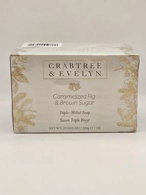 Crabtree & Evelyn Caramelized Fig & Brown Sugar Triple-Milled Soap Bars, 7 oz, Pack of 2