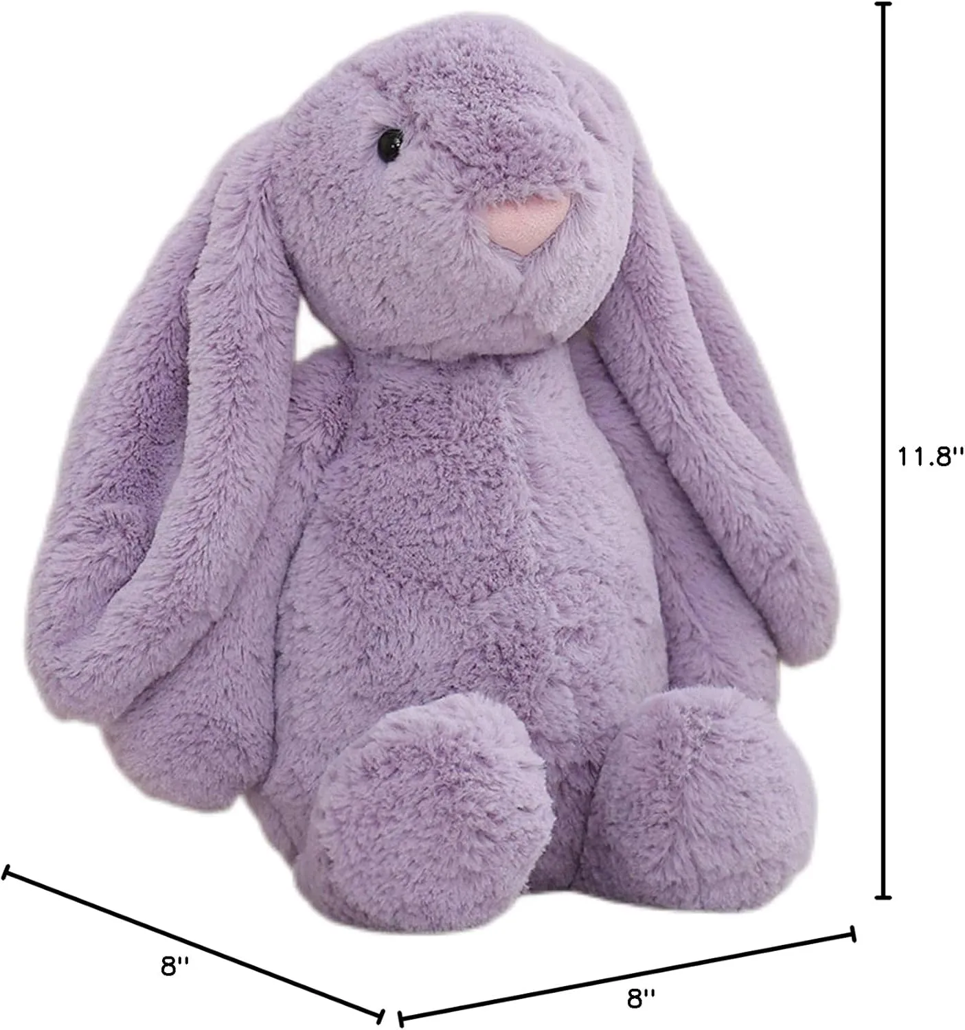 Creamy White Bunny Plush - Adorable Stuffed Animals for Cuddles & Décor. Soft & Huggable Long-Eared Friends for Kids & Adults (Bonny Rabbit A - Milk White 22 inch)