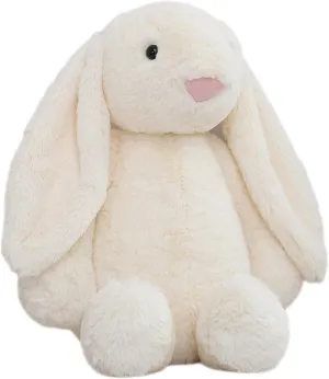 Creamy White Bunny Plush - Adorable Stuffed Animals for Cuddles & Décor. Soft & Huggable Long-Eared Friends for Kids & Adults (Bonny Rabbit A - Milk White 22 inch)