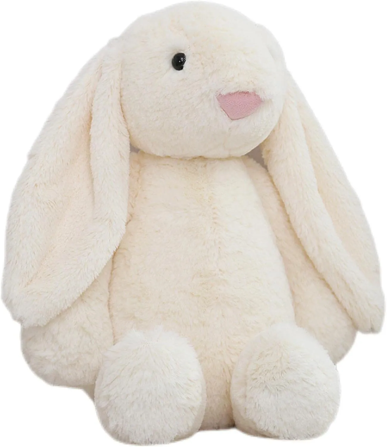 Creamy White Bunny Plush - Adorable Stuffed Animals for Cuddles & Décor. Soft & Huggable Long-Eared Friends for Kids & Adults (Bonny Rabbit A - Milk White 22 inch)