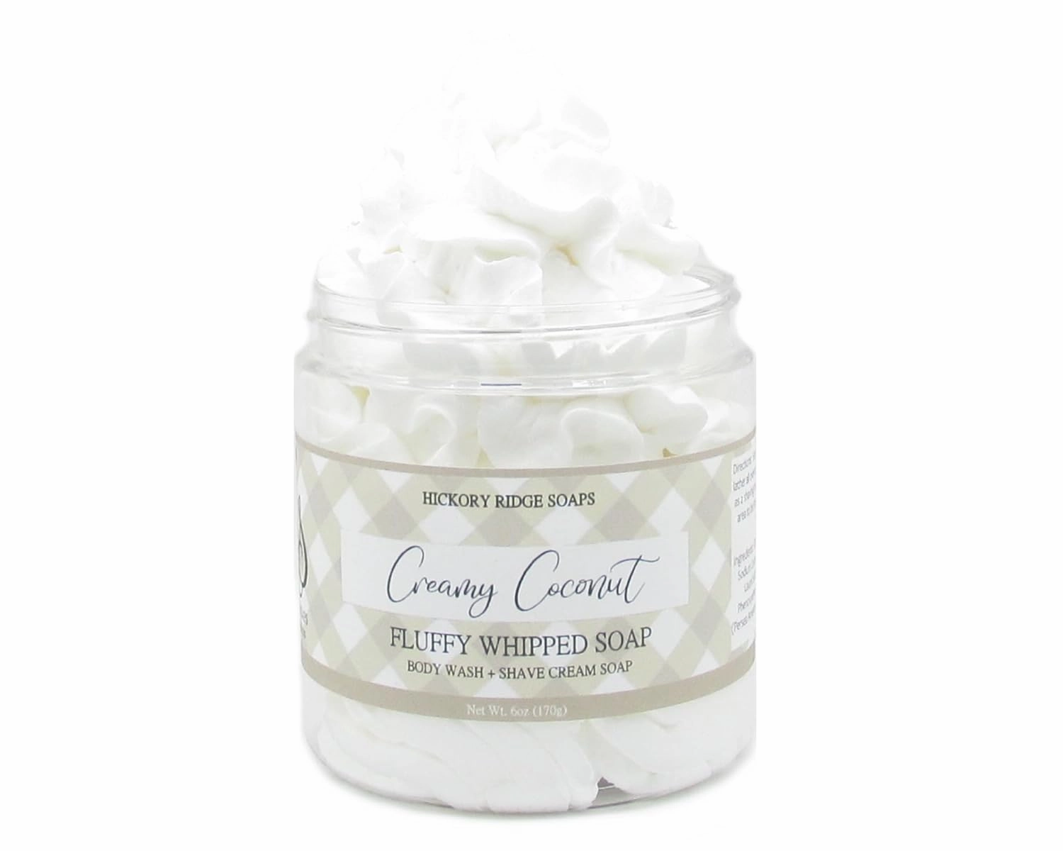 Creamy Coconut Whipped Soap, Regular Soap, Body Wash, and Shave Cream All In One (Large)