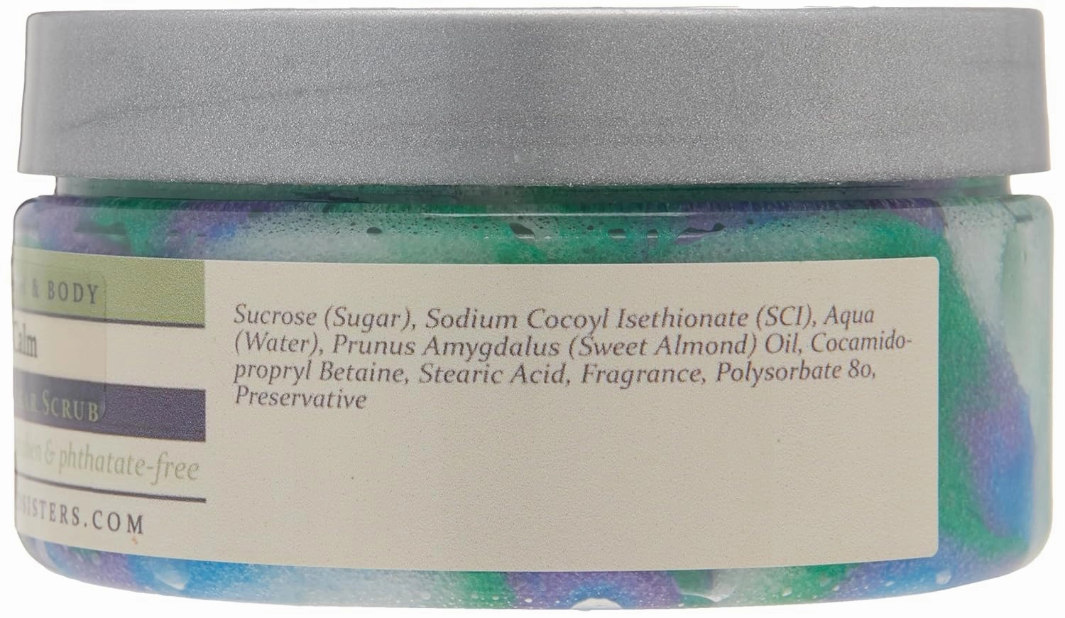 Creamy Foaming Exfoliating Sugar Scrub w (Cool Calm (Lavender Spearmint))