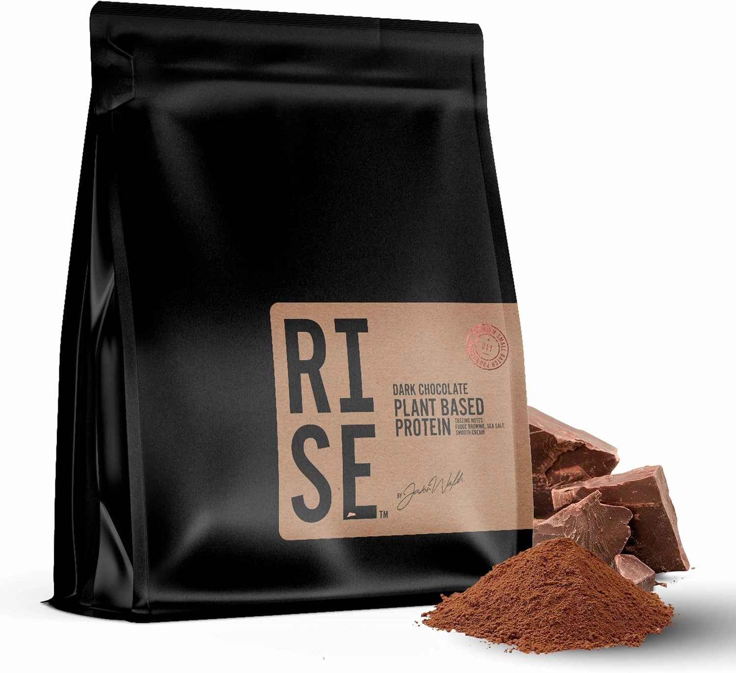 Dark Chocolate Plant-Based Protein Powder for Women & Men, Easy to Digest 30g of Smooth & Creamy Dark Chocolate Protein Powder Supports Overall Well-Being, Small Batch, 15 Servings