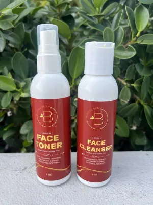 Deep-Cleansing Duo | Face Cleanser | Face Toner | Natural Ingredients | Aloe Vera | Licorice Root | Vitamin B3 | Smooth Even Skin Tone | Unisex