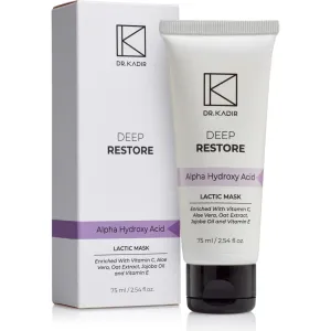 Deep Restore Lactic Acid Mask Alpha Hydroxy Face Mask with Vitamin C, Aloe Vera, Jojoba Oil, Oat Extract & Vitamin E Moisturizing Brightening Firming Mask for Mature Skin 2.6 fl oz