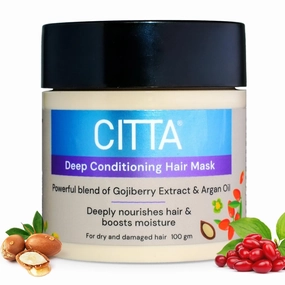 Deep Conditioning Hair Mask with Argan Oil & Goji Berry 100g (3.53 oz), for Frizzy, Dry & Damaged Hair.