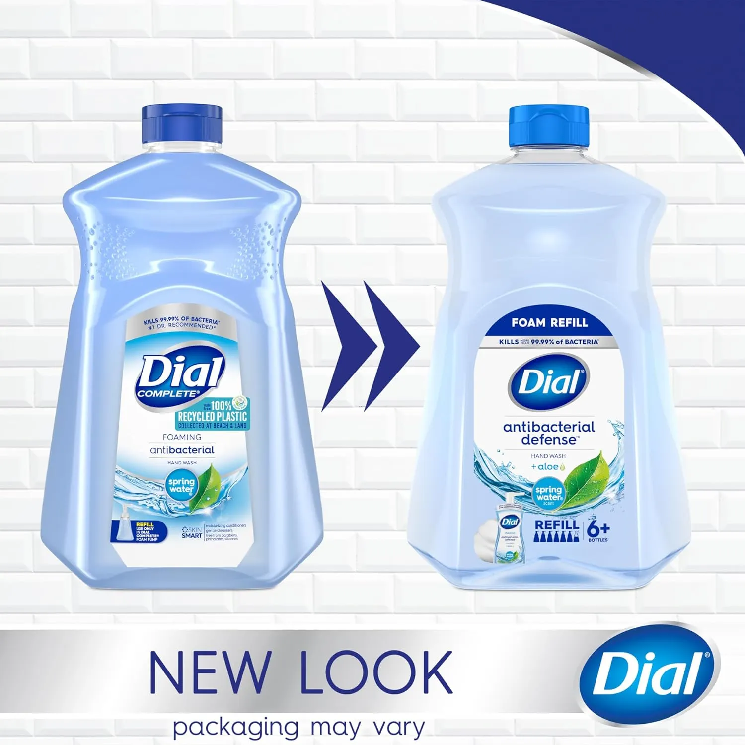 Dial Antibacterial Foaming Hand Soap Refill, Spring Water, 52 fl oz (Pack of 2)