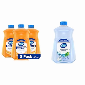 Dial Antibacterial Liquid Hand Soap Refill Gold 52 fl oz Pack of 3, Spring Water 52 fl oz Antibacterial Foaming Hand Soap Refill