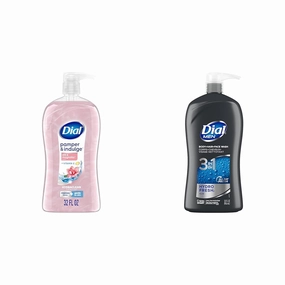 Dial Body Wash 32oz Silk Magnolia and Men's 3in1 Wash 32oz Hydro Fresh