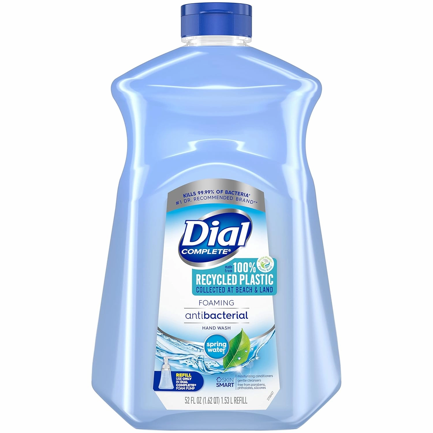 Dial Complete Antibacterial Foaming Hand Soap Refill, Spring Water, 52 fl oz & Antibacterial Foaming Hand Soap Refill, Fresh Pear, 52 fl oz