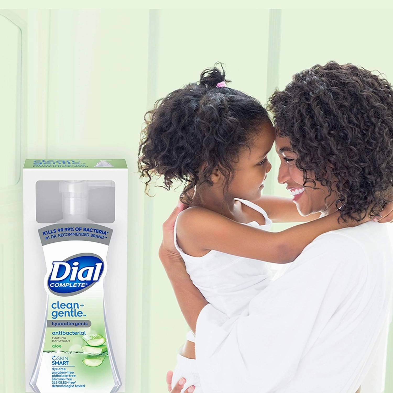 Dial Complete Clean   Gentle Antibacterial Foaming Hand Wash, Aloe Scent, 7.5 fl oz, 8 Count Case