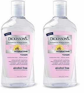 Dickinson's Enhanced Witch Hazel Alcohol Free Hydrating Toner, 16 Fluid Ounce (Pack of 12)