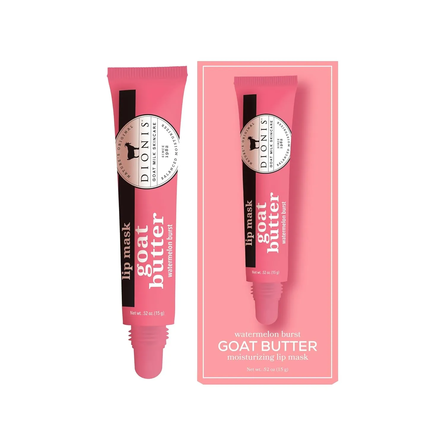Dionis Goat Butter Overnight Leave On Lip Mask - Goat Milk, Jojoba & Moringa Oils Hydrate, Moisturize & Repair Cracked, Chapped & Dry Lips, Lock in Moisture For All Night Wear, Watermelon Burst