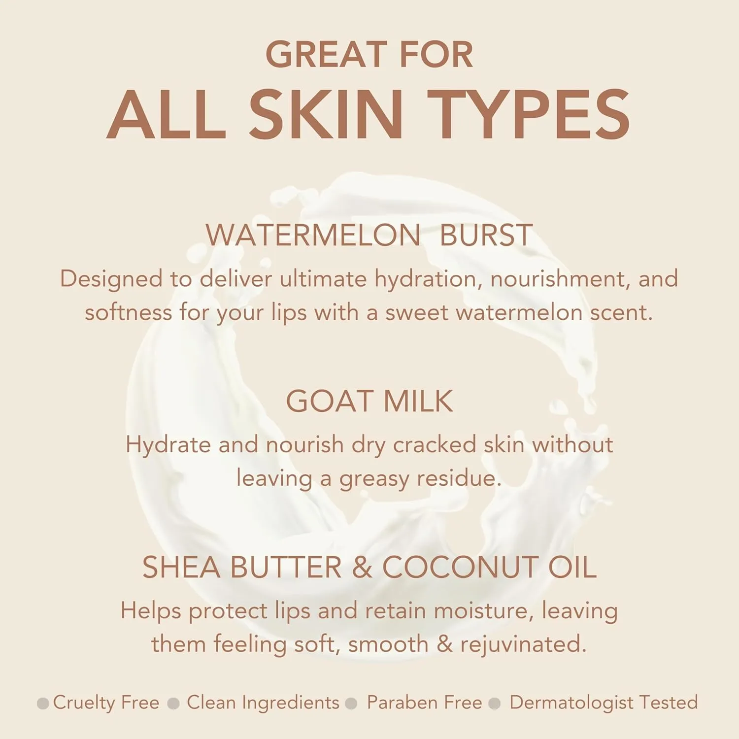 Dionis Goat Butter Overnight Leave On Lip Mask - Goat Milk, Jojoba & Moringa Oils Hydrate, Moisturize & Repair Cracked, Chapped & Dry Lips, Lock in Moisture For All Night Wear, Watermelon Burst