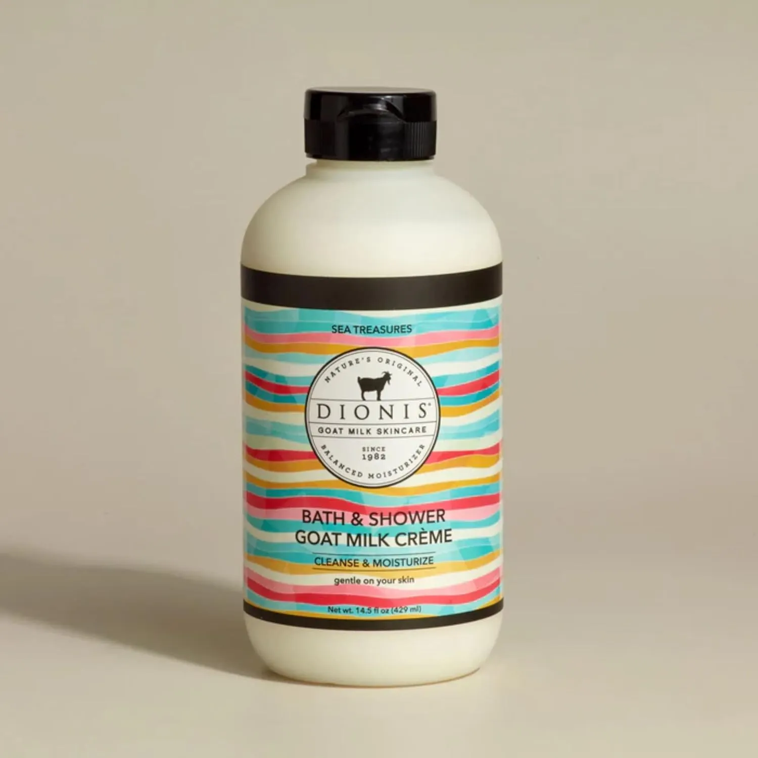 Dionis Goat Milk Skincare Sea Treasures Bath Soap & Liquid Shower Crème, Rich, Creamy Cruelty Free, Paraben Free Hydration Body Wash Cleanser, Soap Moisturizer For Sensitive Skin, 14.5 oz Bottle