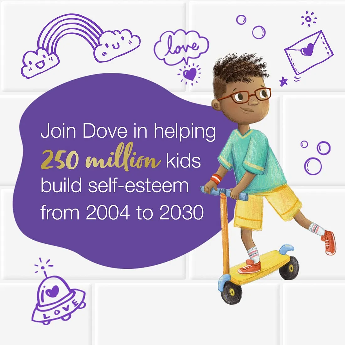 Dove Foaming Body Wash For Kids 4 Count Berry Smoothie Hypoallergenic Skin Care 13.5 oz