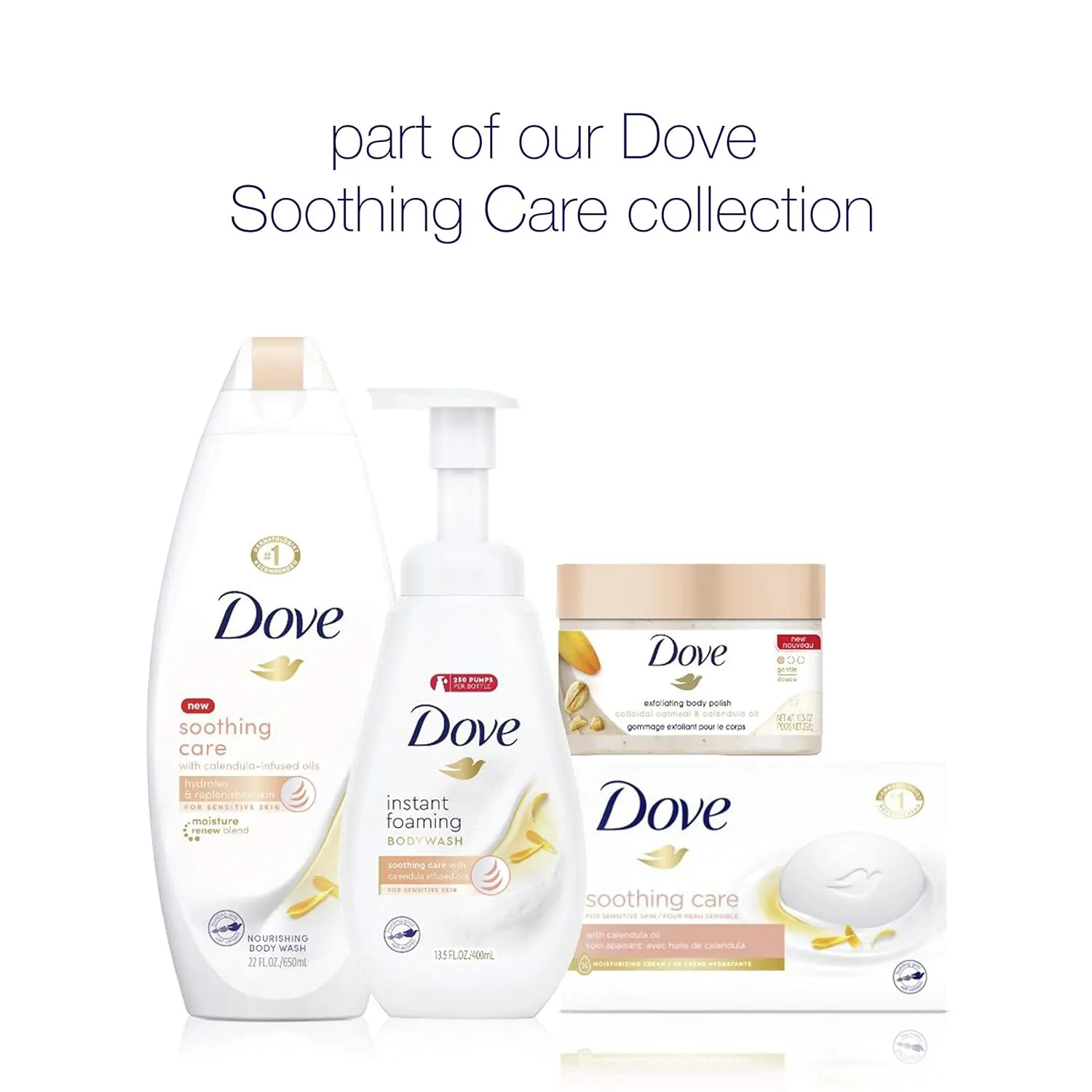 Dove Scrub for Silky Skin Oatmeal & Calendula Oil Body Scrub Exfoliates & Gives Lasting Nourishment 10.5 oz 4 Count