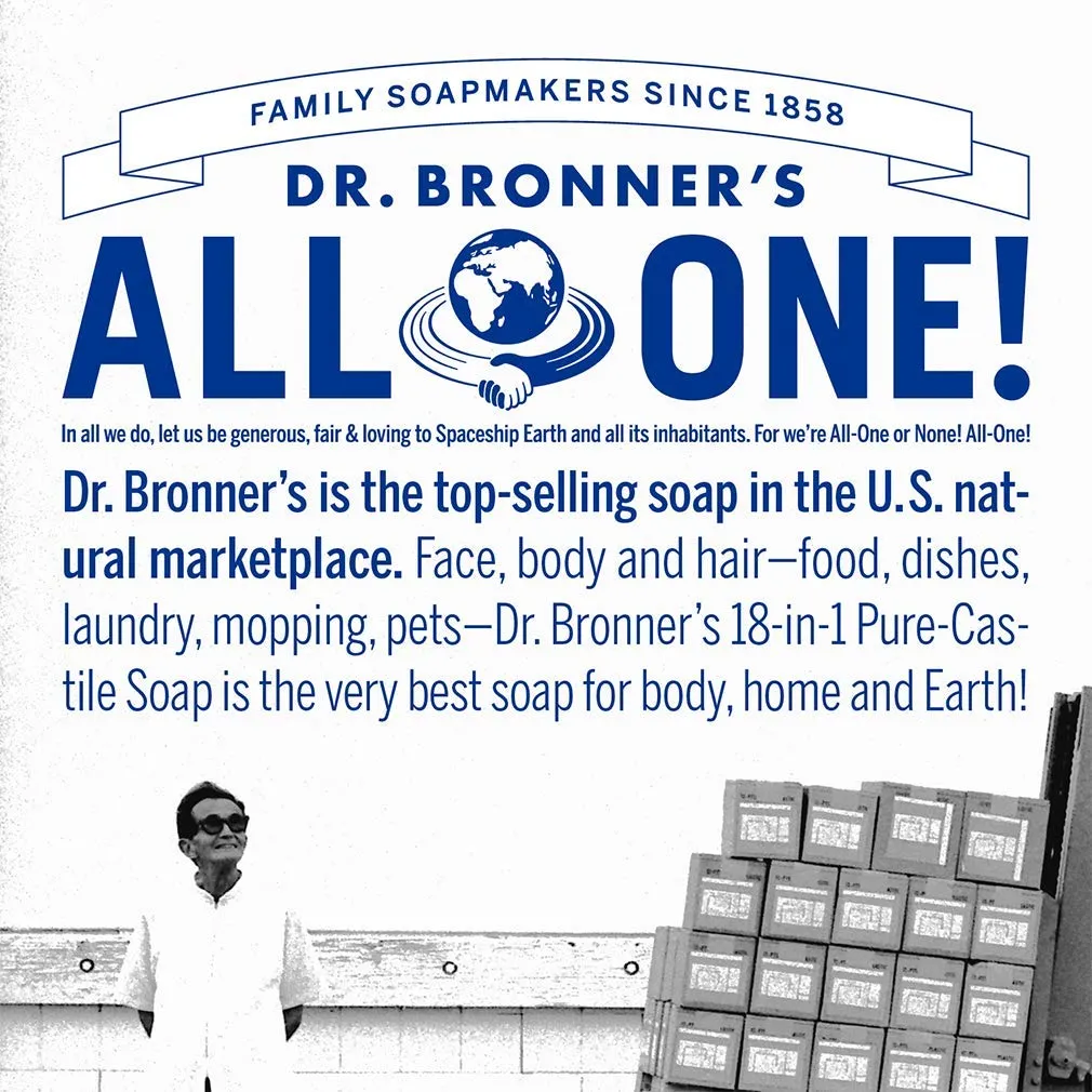 Dr. Bronner's Pure-Castile Magic Liquid Soap – Made with Organic Oils 32 oz (3-Pack) Almond, Citrus, Tea Tree, Body Wash, Face Soap, Dish Soap, Laundry, Pet Wash, Multi-Purpose Natural Soap