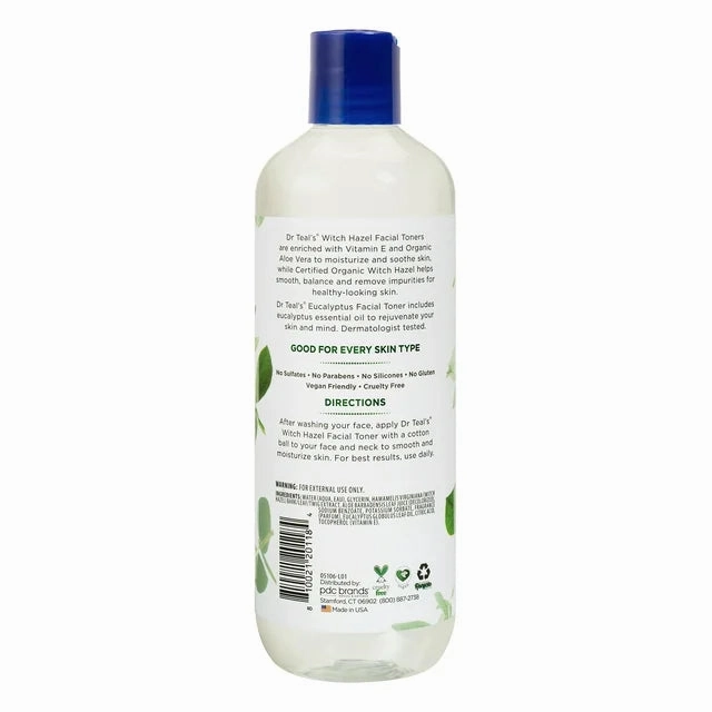 Dr Teal’s Eucalyptus Witch Hazel Facial Toner, 16 fl.oz.