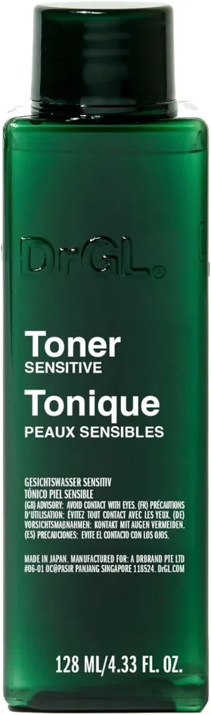 DrGL Toner Sensitive | Toner for Dry, Normal and Oily Skin Types | Skin Care | Soothes Skin with Aloe Vera Extract | Shine Control | Fragrance Free Toner | Antioxidant with Amino Acids | 128 ml