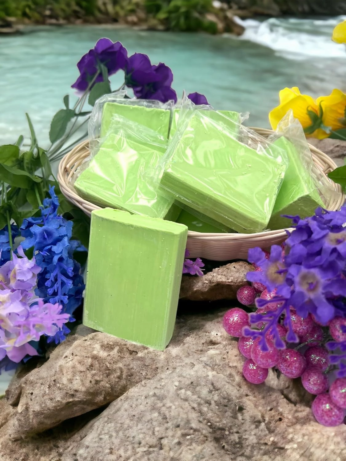 EDMIS 4 PIECES Organic All Natural Soap Handmade Moisturizing Face Soap. Perfect for Sensitive Skin. Crafted with only the finest natural ingredients Turkish Handmade (BITTIM)