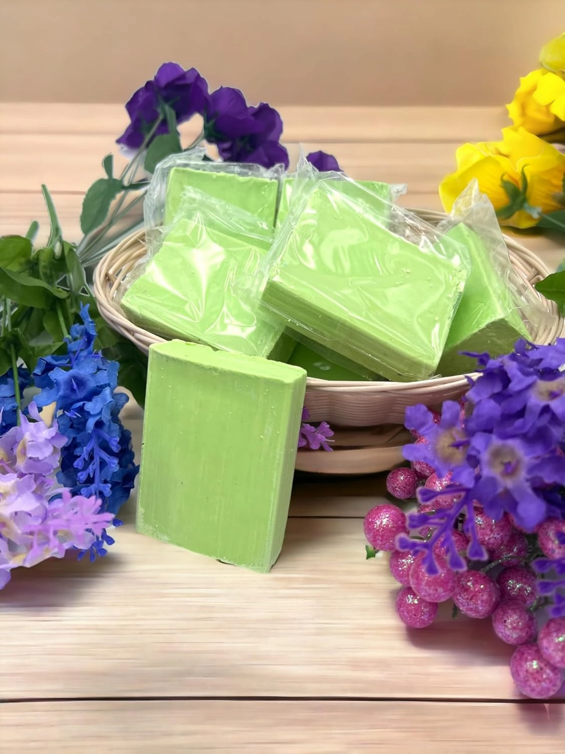 EDMIS 4 PIECES Organic All Natural Soap Handmade Moisturizing Face Soap. Perfect for Sensitive Skin. Crafted with only the finest natural ingredients Turkish Handmade (BITTIM)