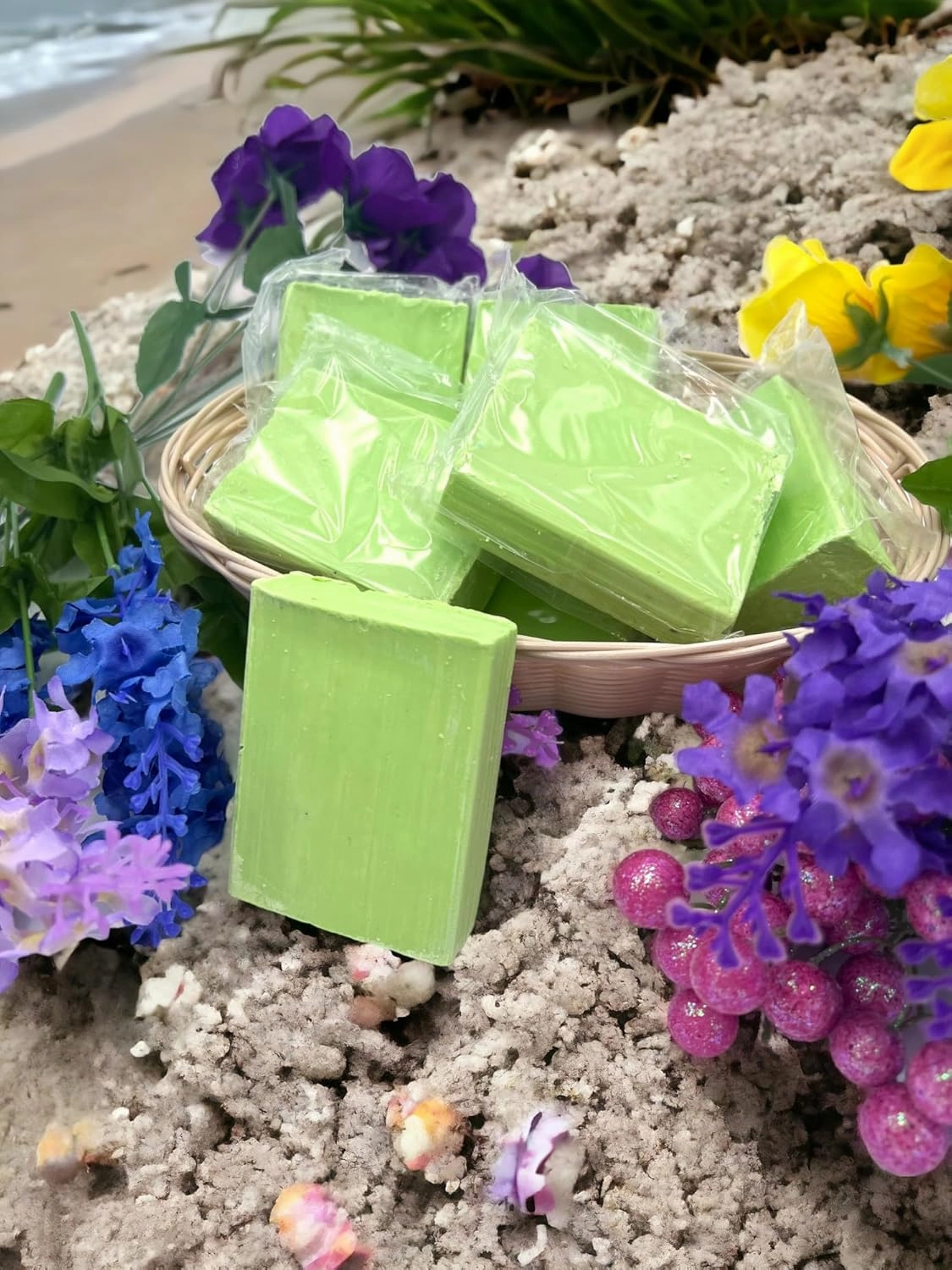 EDMIS 4 PIECES Organic All Natural Soap Handmade Moisturizing Face Soap. Perfect for Sensitive Skin. Crafted with only the finest natural ingredients Turkish Handmade (BITTIM)