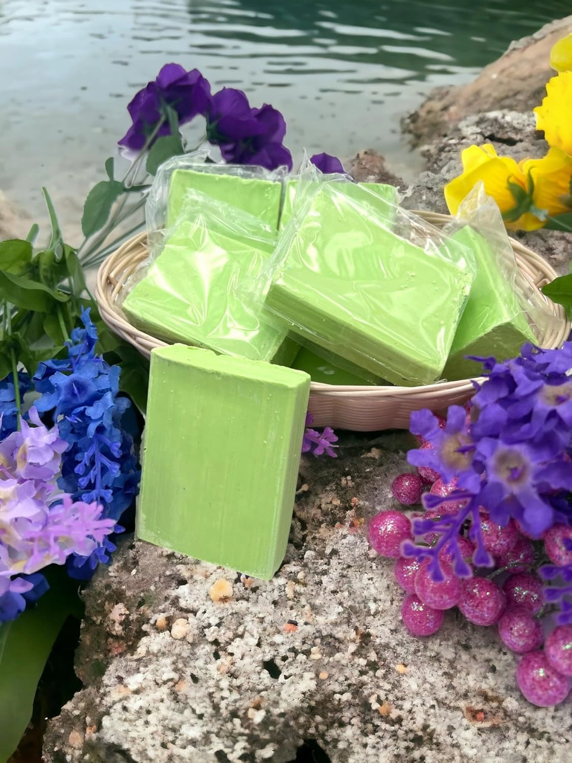 EDMIS 4 PIECES Organic All Natural Soap Handmade Moisturizing Face Soap. Perfect for Sensitive Skin. Crafted with only the finest natural ingredients Turkish Handmade (BITTIM)