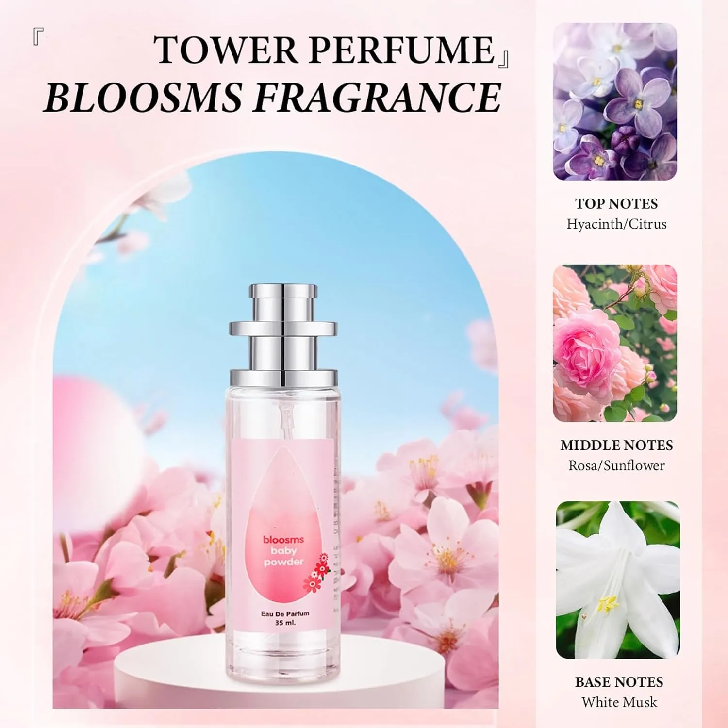 Elyven Powder Perfume, Perfume Spray, Elyven Fresh Scent Perfumes Fragrance Body, Long-Lasting Moisture & Fragrance, Floral & Creamy Aroma for Women & Men (4Pcs)
