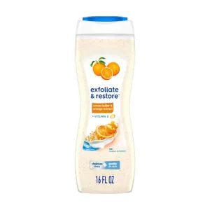 Exfoliating Body Wash with Cocoa Butter and Orange Extract, 16 Fl Oz