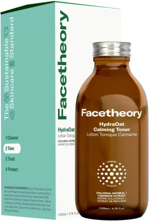 facetheory HydraOat Calming Toner - Colloidal Oatmeal & Liquorice Extract - Soothing for Sensitive Skin - Hydrate & Restore Skin Balance (200 ml)
